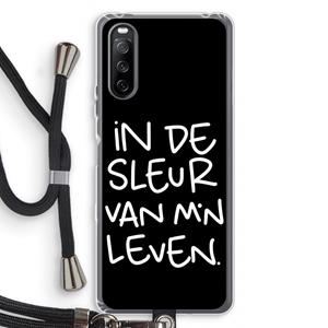 CaseCompany De Sleur: Sony Sony Xperia 10 III Transparant Hoesje met koord