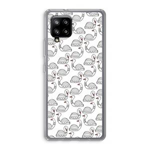 CaseCompany Zwanen: Samsung Galaxy A42 5G Transparant Hoesje