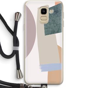 CaseCompany Lindo: Samsung Galaxy J6 (2018) Transparant Hoesje met koord