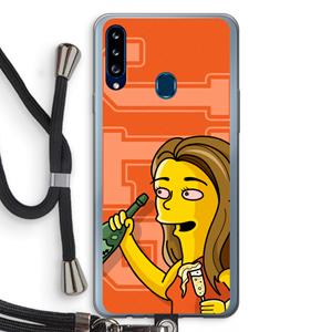 CaseCompany Jamie Lee Simpson: Samsung Galaxy A20s Transparant Hoesje met koord