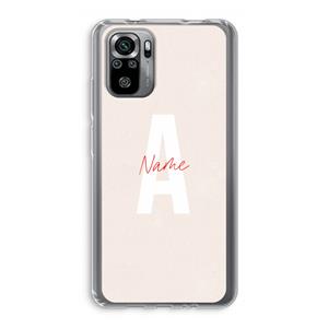 CaseCompany Strawberry Milkshake: Xiaomi Redmi Note 10S Transparant Hoesje
