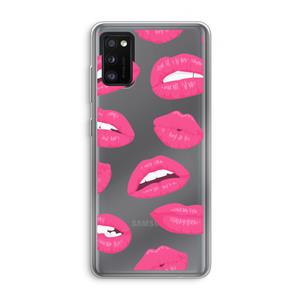 CaseCompany Bite my lip: Samsung Galaxy A41 Transparant Hoesje