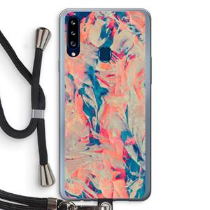 CaseCompany Alone: Samsung Galaxy A20s Transparant Hoesje met koord