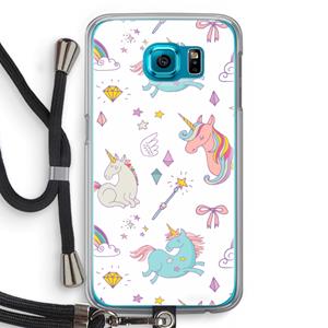CaseCompany Fantasiewereld: Samsung Galaxy S6 Transparant Hoesje met koord
