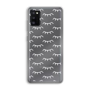 CaseCompany Wimpers: Samsung Galaxy A41 Transparant Hoesje