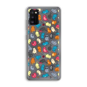 CaseCompany Kleurrijke katten: Samsung Galaxy A41 Transparant Hoesje