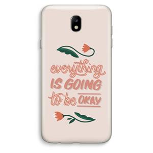 CaseCompany Optimistic flower girl: Samsung Galaxy J7 (2017) Transparant Hoesje