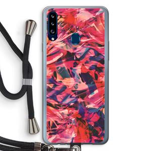 CaseCompany California: Samsung Galaxy A20s Transparant Hoesje met koord