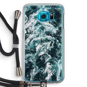 CaseCompany Zee golf: Samsung Galaxy S6 Transparant Hoesje met koord