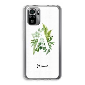 CaseCompany Green Brush: Xiaomi Redmi Note 10S Transparant Hoesje