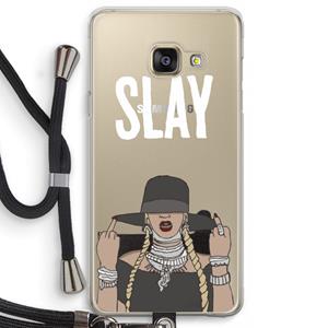 CaseCompany Slay All Day: Samsung Galaxy A3 (2016) Transparant Hoesje met koord