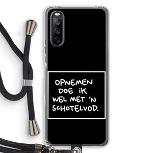 CaseCompany Schotelvod: Sony Sony Xperia 10 III Transparant Hoesje met koord