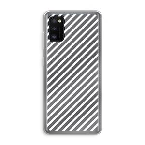 CaseCompany Strepen zwart-wit: Samsung Galaxy A41 Transparant Hoesje