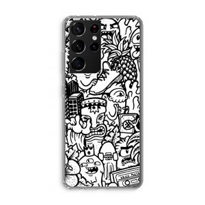 CaseCompany Vexx Mixtape #2: Samsung Galaxy S21 Ultra Transparant Hoesje