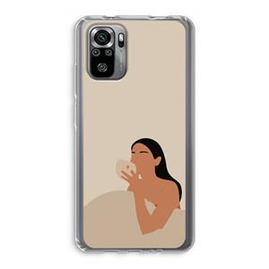 CaseCompany Fresh coffee: Xiaomi Redmi Note 10S Transparant Hoesje