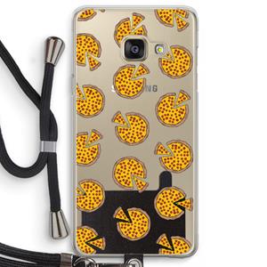 CaseCompany You Had Me At Pizza: Samsung Galaxy A3 (2016) Transparant Hoesje met koord