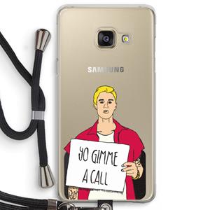 CaseCompany Gimme a call: Samsung Galaxy A3 (2016) Transparant Hoesje met koord