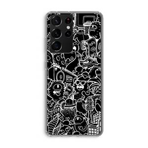 CaseCompany Vexx Black City : Samsung Galaxy S21 Ultra Transparant Hoesje