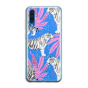 CaseCompany Tijger: Samsung Galaxy A50 Transparant Hoesje