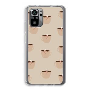 CaseCompany Morning coffee: Xiaomi Redmi Note 10S Transparant Hoesje