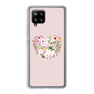 CaseCompany GRL PWR Flower: Samsung Galaxy A42 5G Transparant Hoesje