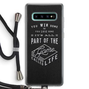 CaseCompany Life: Samsung Galaxy S10 Plus Transparant Hoesje met koord
