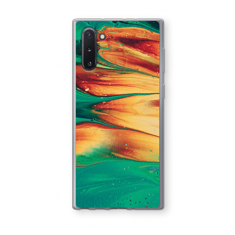 CaseCompany Green Inferno: Samsung Galaxy Note 10 Transparant Hoesje