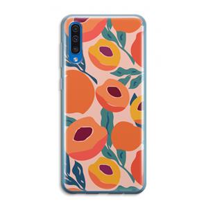 CaseCompany Perzik: Samsung Galaxy A50 Transparant Hoesje
