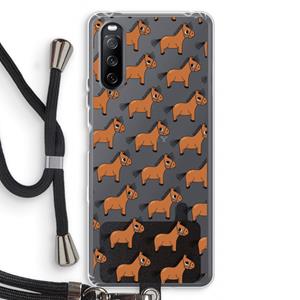 CaseCompany Pony: Sony Sony Xperia 10 III Transparant Hoesje met koord
