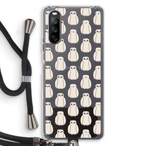 CaseCompany Uilen: Sony Sony Xperia 10 III Transparant Hoesje met koord