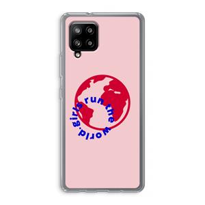 CaseCompany Run The World: Samsung Galaxy A42 5G Transparant Hoesje