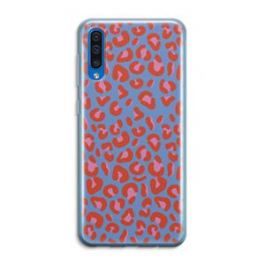 CaseCompany Leopard blue: Samsung Galaxy A50 Transparant Hoesje