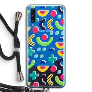 CaseCompany 8-bit N°1: Samsung Galaxy A50 Transparant Hoesje met koord