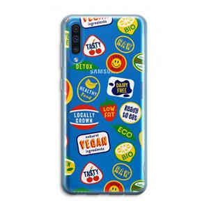 CaseCompany Fruitsticker: Samsung Galaxy A50 Transparant Hoesje
