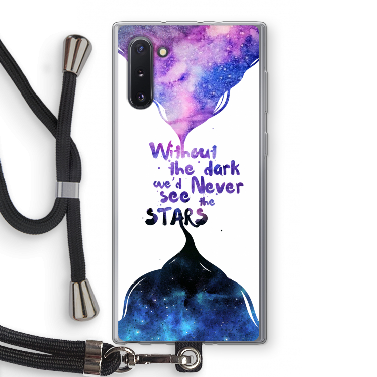 CaseCompany Stars quote: Samsung Galaxy Note 10 Transparant Hoesje met koord