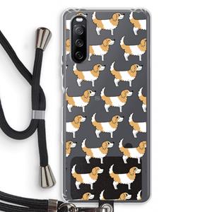 CaseCompany Doggy: Sony Sony Xperia 10 III Transparant Hoesje met koord