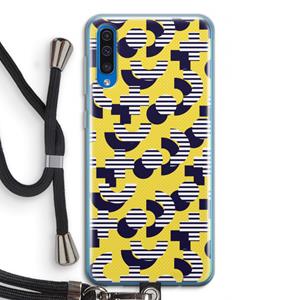 CaseCompany 8-bit N°3: Samsung Galaxy A50 Transparant Hoesje met koord