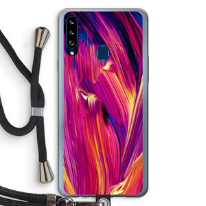 CaseCompany Phoenix: Samsung Galaxy A20s Transparant Hoesje met koord