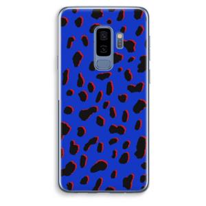 CaseCompany Blue Leopard: Samsung Galaxy S9 Plus Transparant Hoesje