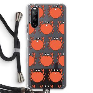 CaseCompany Krab: Sony Sony Xperia 10 III Transparant Hoesje met koord