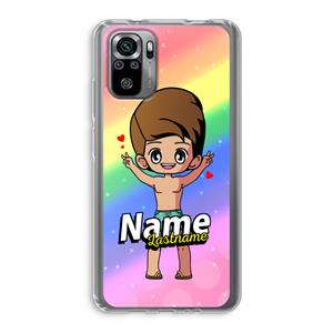 CaseCompany Chibi Maker man: Xiaomi Redmi Note 10S Transparant Hoesje