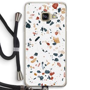 CaseCompany Terrazzo N°4: Samsung Galaxy A3 (2016) Transparant Hoesje met koord