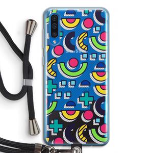 CaseCompany 8-bit N°6: Samsung Galaxy A50 Transparant Hoesje met koord