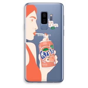 CaseCompany Peach please!: Samsung Galaxy S9 Plus Transparant Hoesje