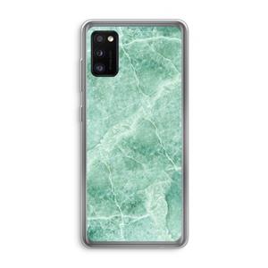 CaseCompany Groen marmer: Samsung Galaxy A41 Transparant Hoesje