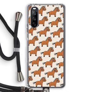 CaseCompany Pony: Sony Sony Xperia 10 III Transparant Hoesje met koord