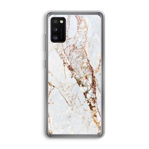 CaseCompany Goud marmer: Samsung Galaxy A41 Transparant Hoesje