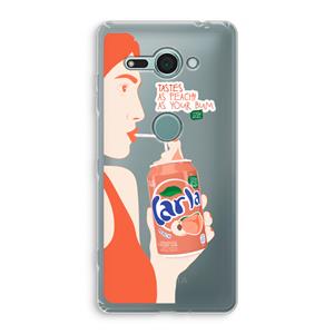CaseCompany Peach please!: Sony Xperia XZ2 Compact Transparant Hoesje