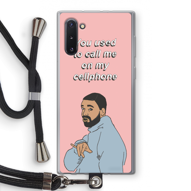 CaseCompany Hotline bling: Samsung Galaxy Note 10 Transparant Hoesje met koord
