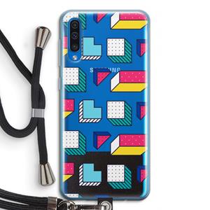CaseCompany 8-bit N°7: Samsung Galaxy A50 Transparant Hoesje met koord